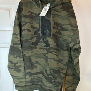 Camouflage Hoodie with Bear Logo